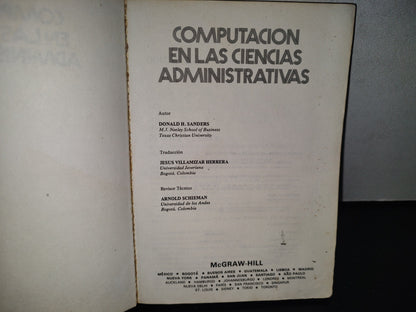 85- Computación En Las Ciencias Administrativas - Donald H. Sanders - 1982
