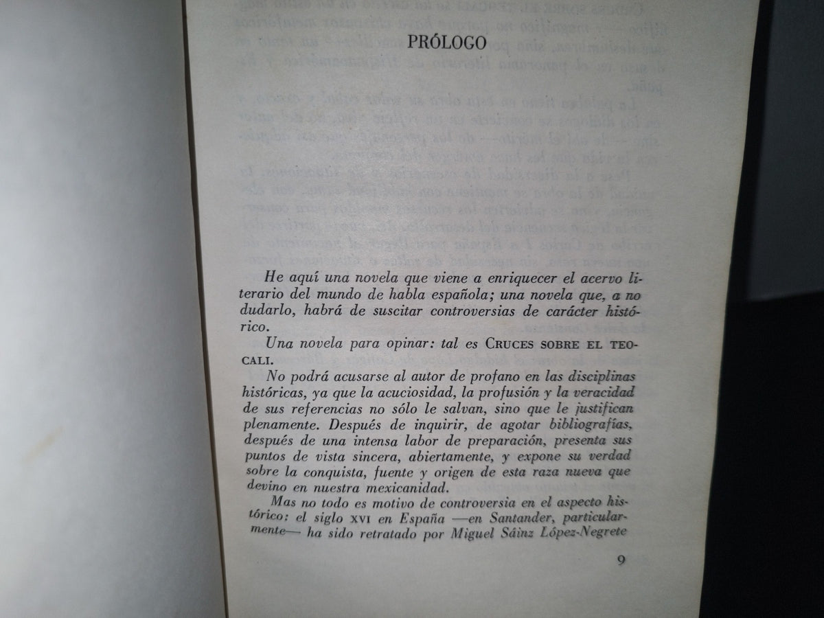 101- Cruces Sobre El Teocali (Novela Histórica) - Miguel Sainz López-Negrete - Aguilar, 1955