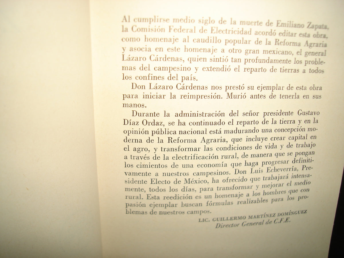 167- Raíz Y Razón De Zapata - Jesús Sotelo Inclán - 1970