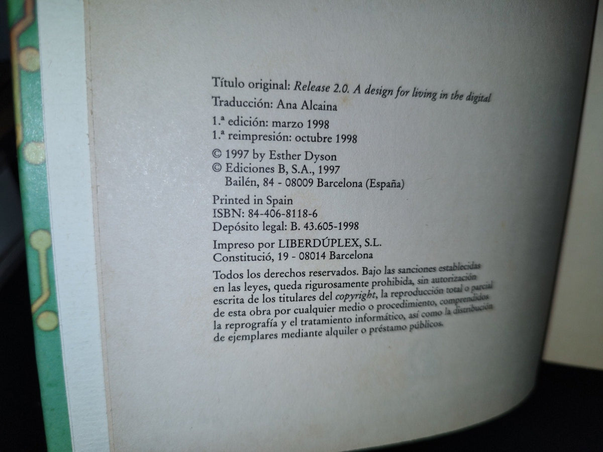 174- Release 2.0 - Esther Dyson - 1998