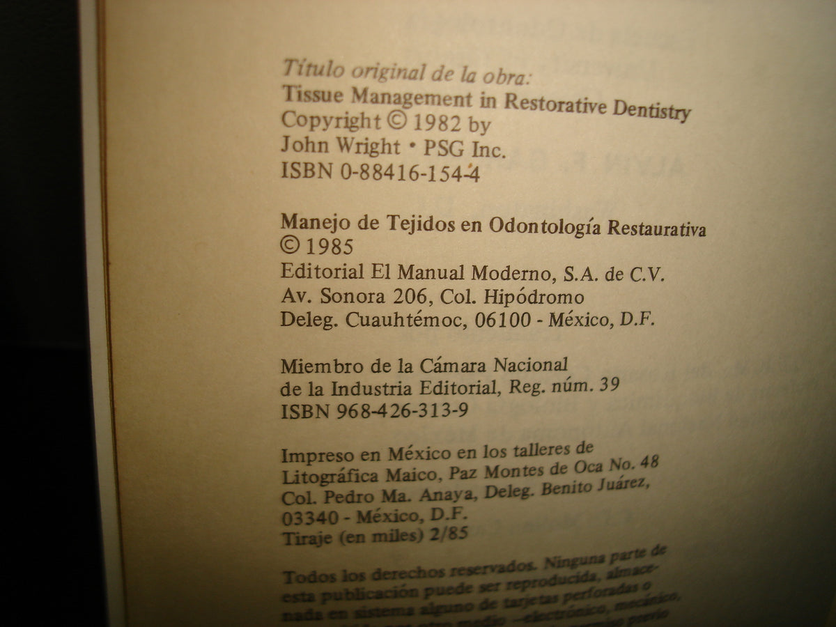 161- Manejo De Tejidos En Odontología Restaurativa - William F. P. Malone