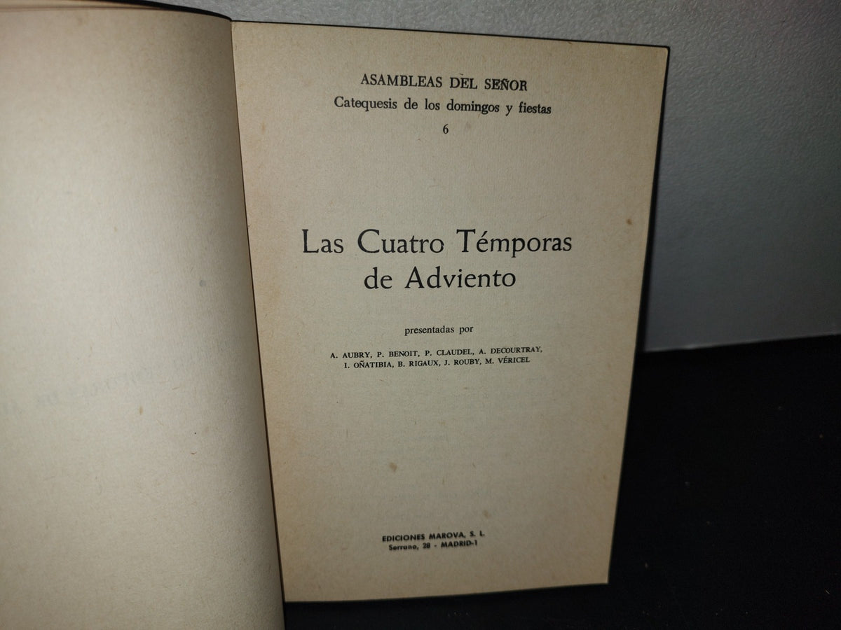 166- Asambleas Del Señor 6. Las Cuatro Témporas De Adviento - 1967