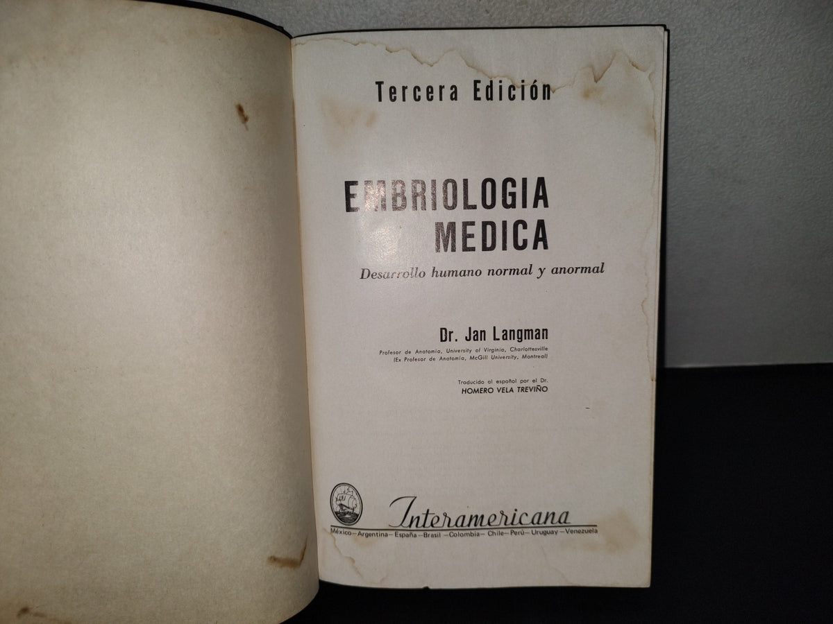 99- Embriología Médica - Dr. Jan Langman - Nueva Editorial Interamericana - 1976