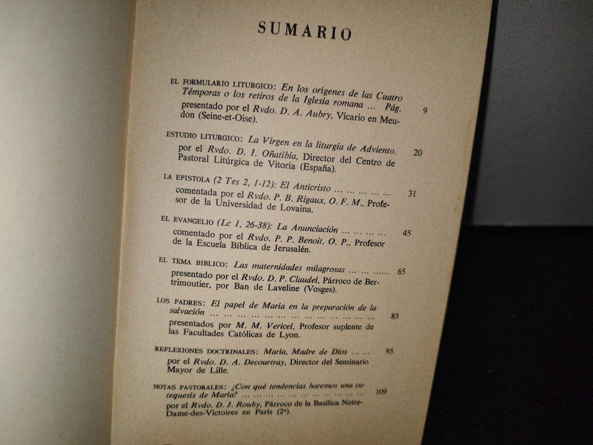 166- Asambleas Del Señor 6. Las Cuatro Témporas De Adviento - 1967