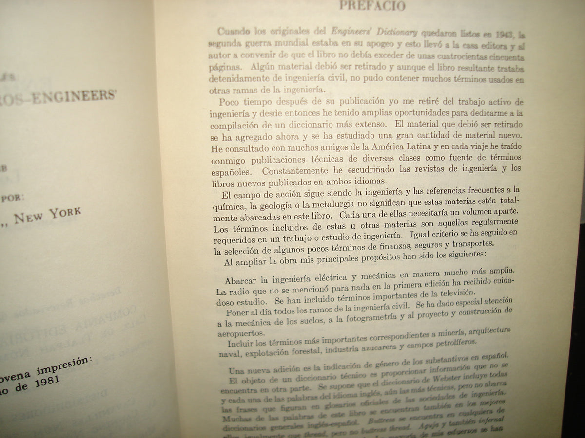 169- Diccionario Para Ingenieros. Español E Inglés. Inglés-Español - Louis A. Robb