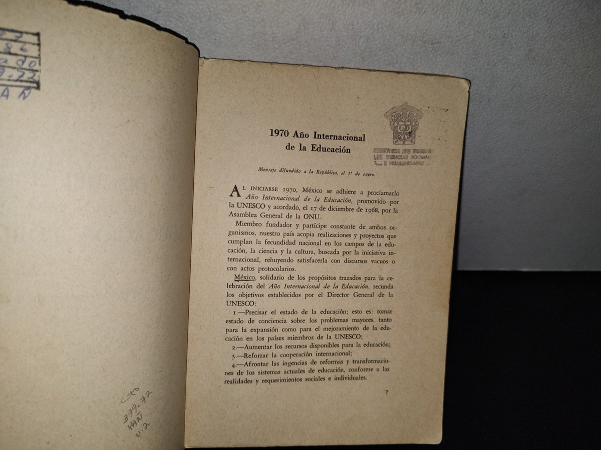 192- Discursos Al Servicio De La Educación Pública - Agustín Yáñez. 6T. Serie Correspondiente A 1970