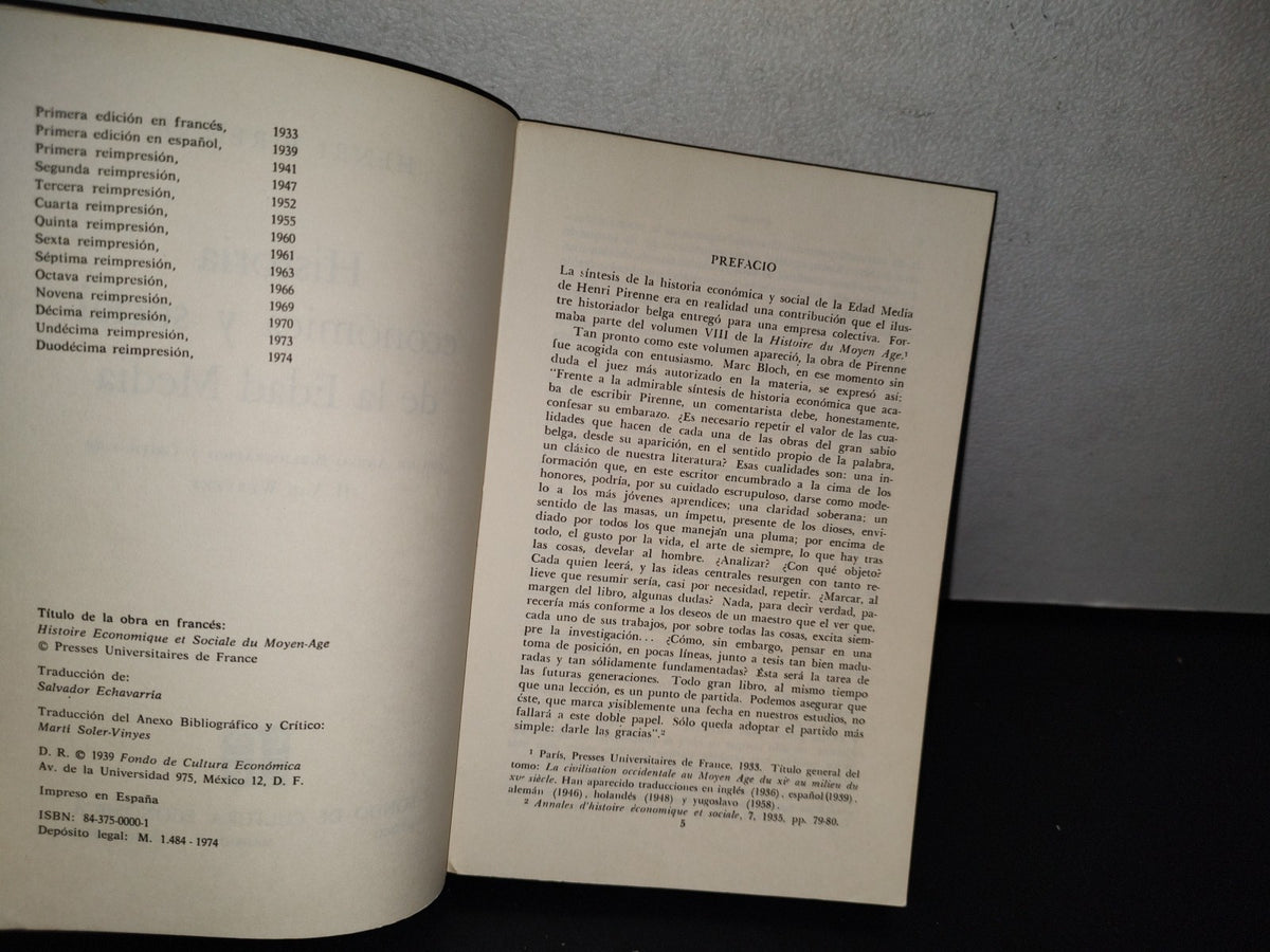 78- Historia Económica Y Social De La Edad Media - Henri Pirenne - Fondo De Cultura Económica, 1974