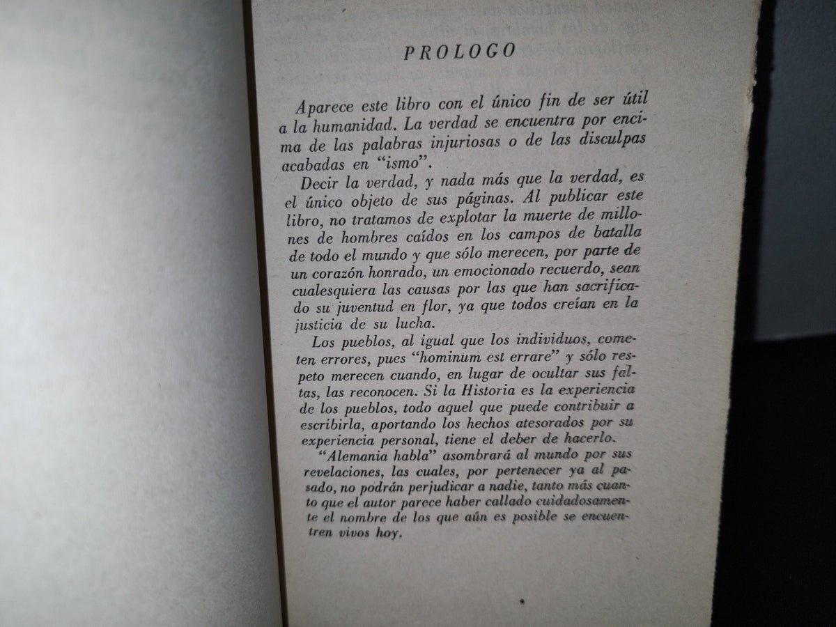 59- Alemania Habla. La Guerra Por Dentro. Revelaciones De Un Alto Espía Nazi. H. Von Berner - Colección Hoy Y Mañana, México, 1948
