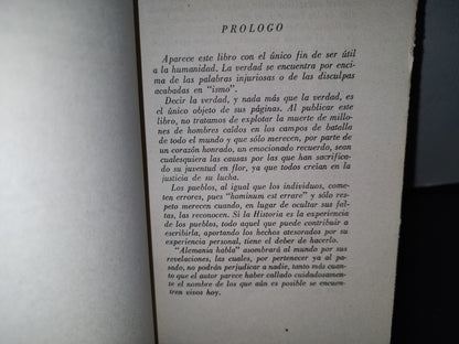 59- Alemania Habla. La Guerra Por Dentro. Revelaciones De Un Alto Espía Nazi. H. Von Berner - Colección Hoy Y Mañana, México, 1948