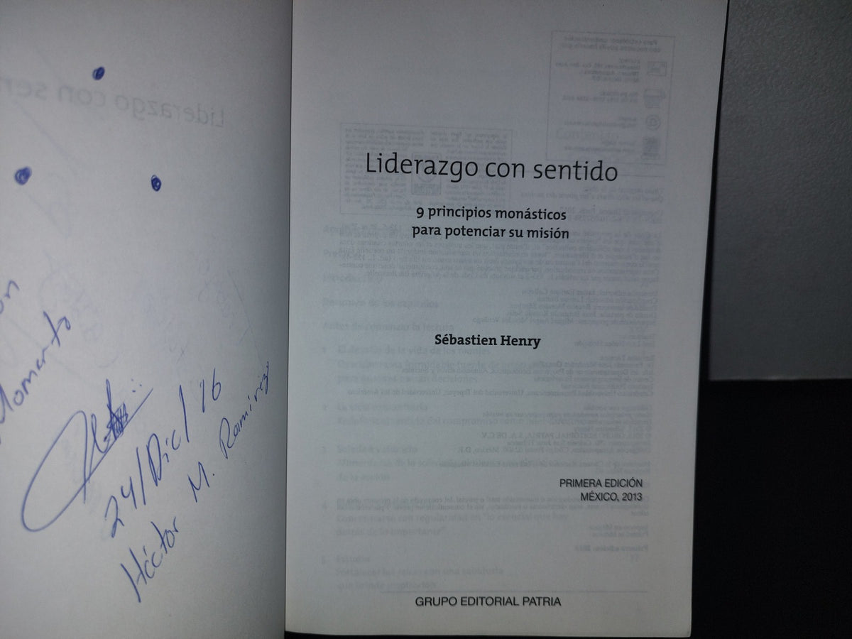 128- Liderazgo Con Sentido. 9 Principios Monásticos Para Potenciar Su Misión - Sébastien Henry