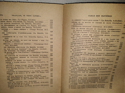 172- Français, Si Vous Saviez (1945-1948) - Georges Bernanos - Librairie Gallimard - 1961