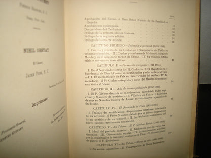 169- Vida Del Padre Pablo Ginhac De La Compañia De Jesús - P. Arturo Calvet - Barcelona, Herederos De Juan Gili, 1912