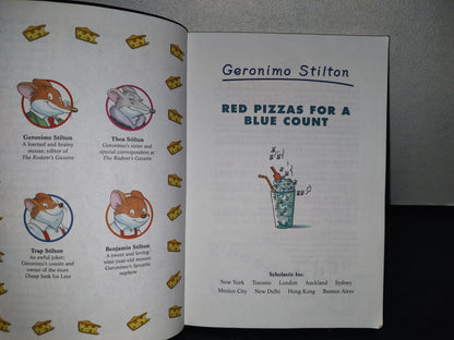 180- Red Pizzas For A Blue Count - Geronimo Stilton - First Scholastic Printing, May 2004