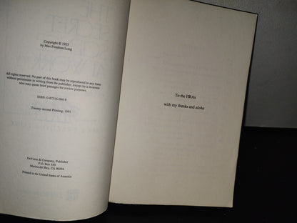 92- The Secret Science At Work. The Huna Method As A Way Of Life - Max Freedom Long - 1991