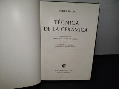 212- Técnica De La Cerámica - Peder Hald - 1952