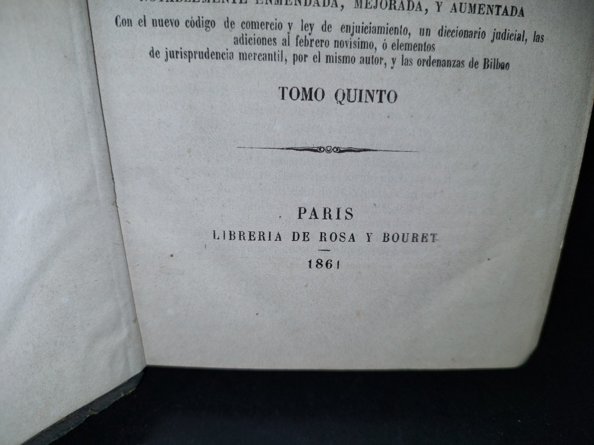 174- Febrero Novisimo O Librería De Jueces, Abogados Y Escribanos. Tomo Quinto Eugenio De Tapia 1861
