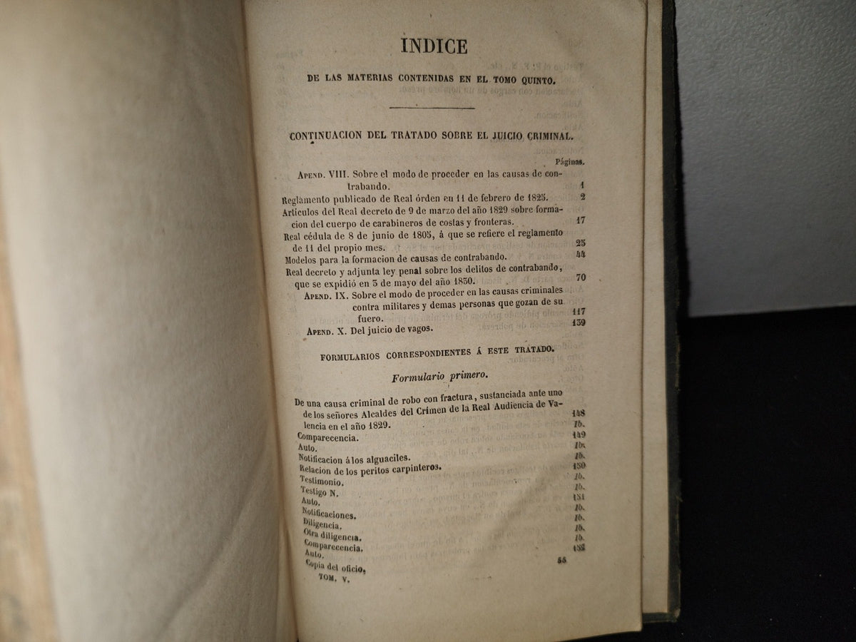 174- Febrero Novisimo O Librería De Jueces, Abogados Y Escribanos. Tomo Quinto Eugenio De Tapia 1861