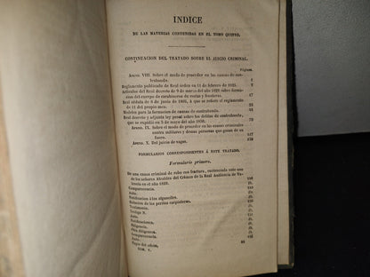 174- Febrero Novisimo O Librería De Jueces, Abogados Y Escribanos. Tomo Quinto Eugenio De Tapia 1861