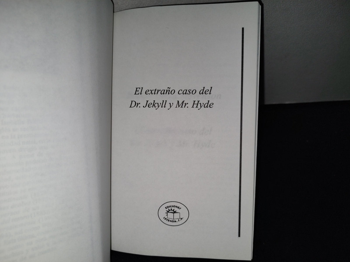 153- El Extraño Caso Del Dr. Jekyll Y Mr. Hyde - Ediciones Leyenda