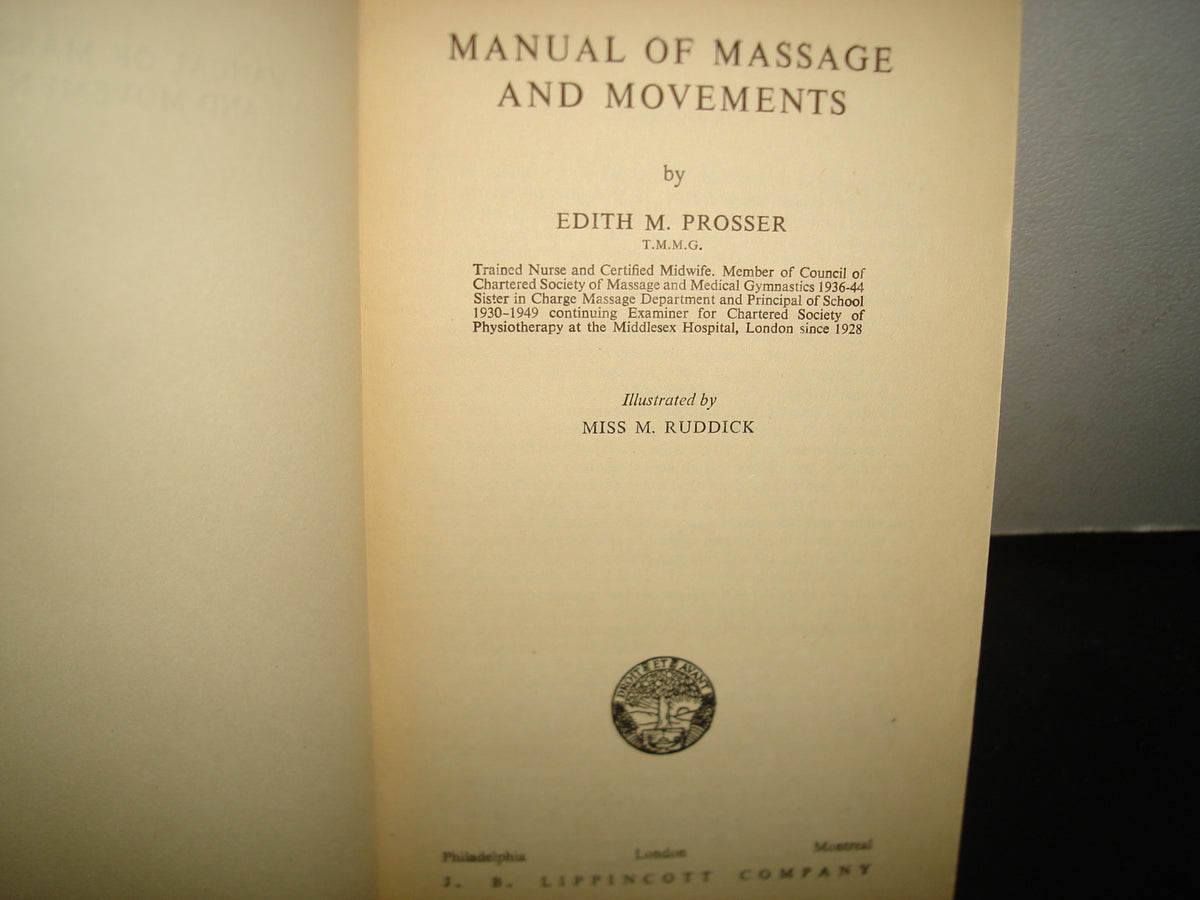163- Inglés - Manual Of Massage And Movements - Edith M. Prosser - 1951