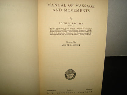 163- Inglés - Manual Of Massage And Movements - Edith M. Prosser - 1951