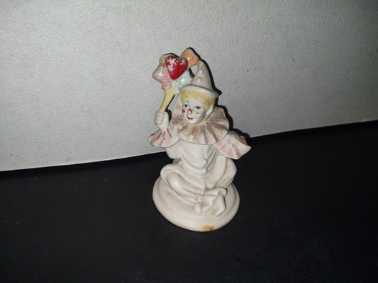 A3- Figura De Porcelana. Payaso Sentado Con Globos - 80'S