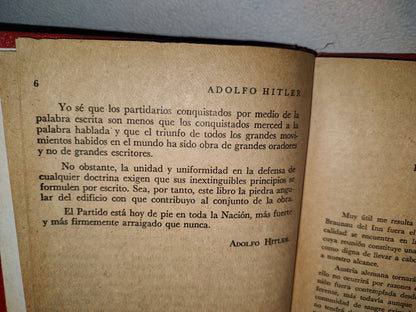 60- Mi Lucha - Adolfo Hitler. Editorial ”Aura” - Primera Edición 1963