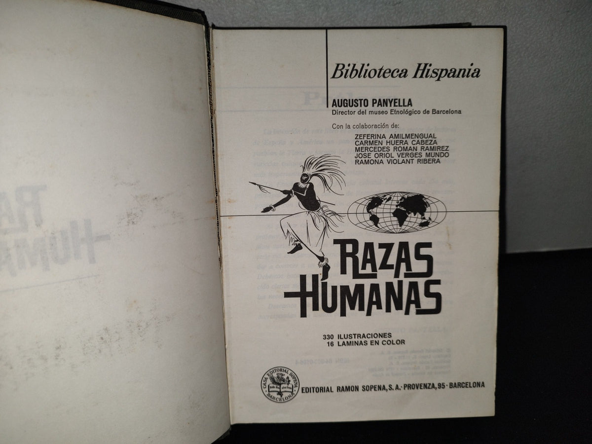 118- Razas Humanas - Editorial Ramón Sopena. Biblioteca Hispánica - 1979