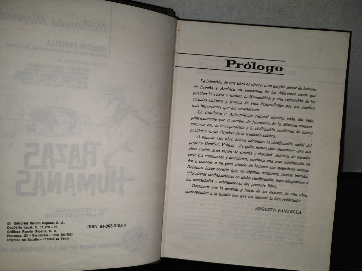 118- Razas Humanas - Editorial Ramón Sopena. Biblioteca Hispánica - 1979