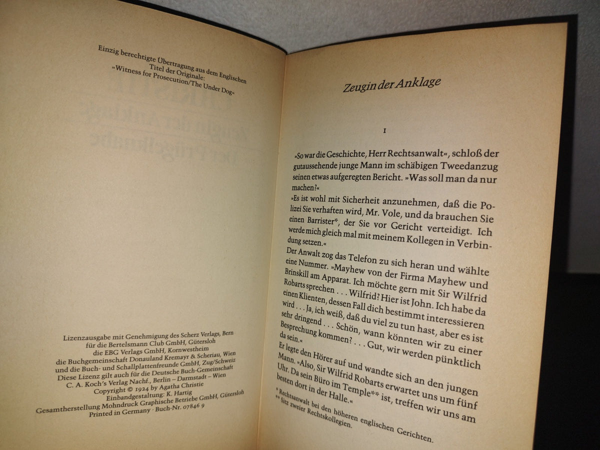 128- Alemán. Zeugin Der Anklage / Der Prügelknabe - Agatha Christie