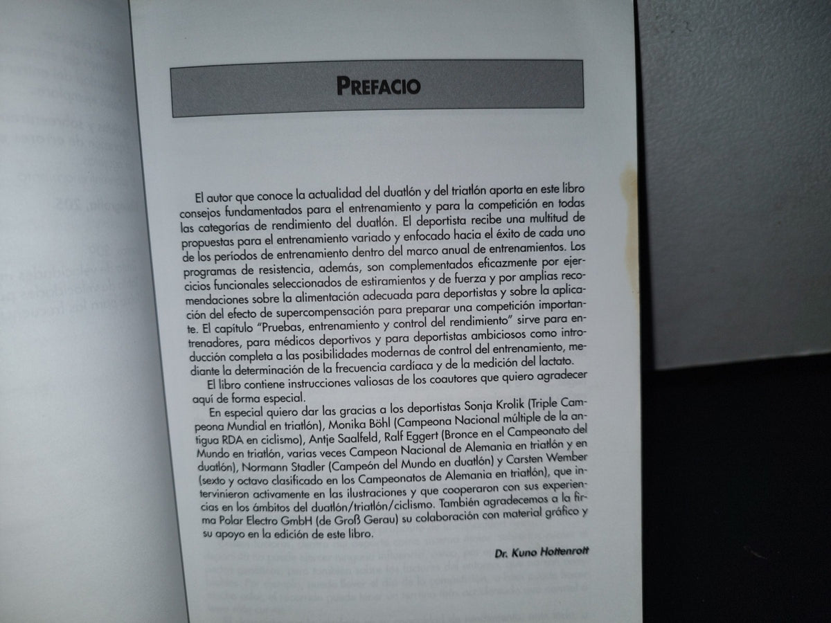 195- El Entrenamiento Del Duatlón, Con Inteligencia, Efectividad Y Éxito - Kuno Hottenrott