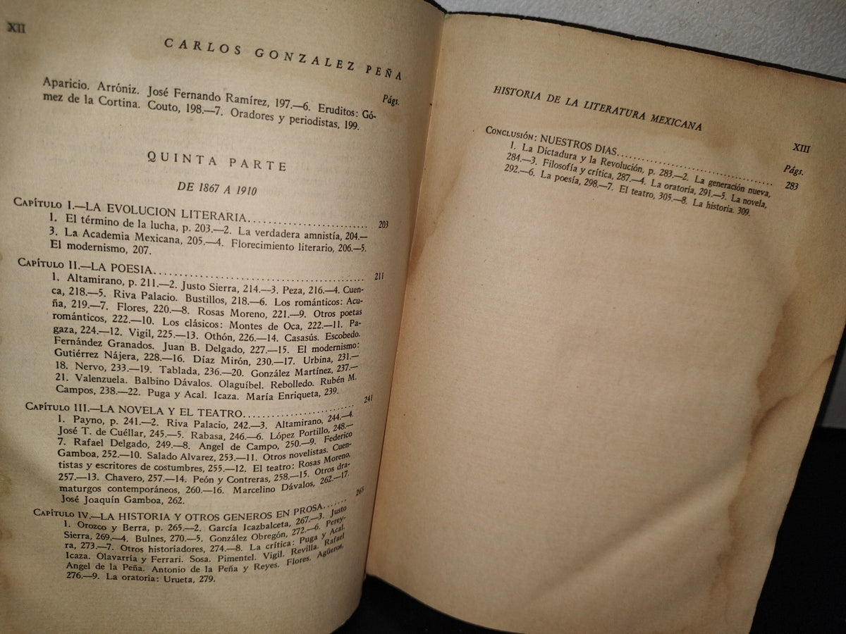 58- Historia De La Literatura Mexicana - Carlos González Peña -1940