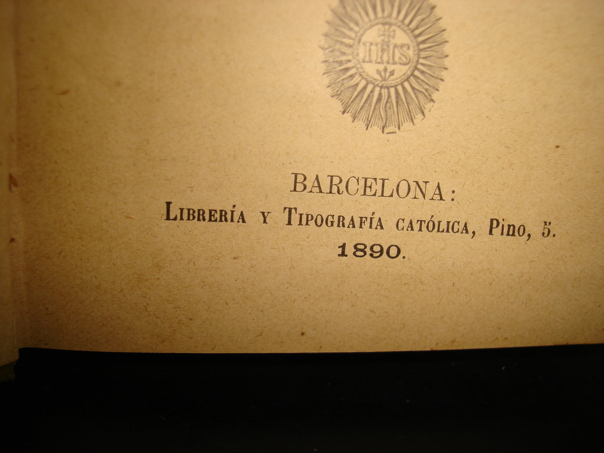 160- Antiguo - Del Paraiso. Tratado Del. - P. Segundo Franco S. J. - Barcelona. Librería Y Tipografía Católica, Pino 5. 1890