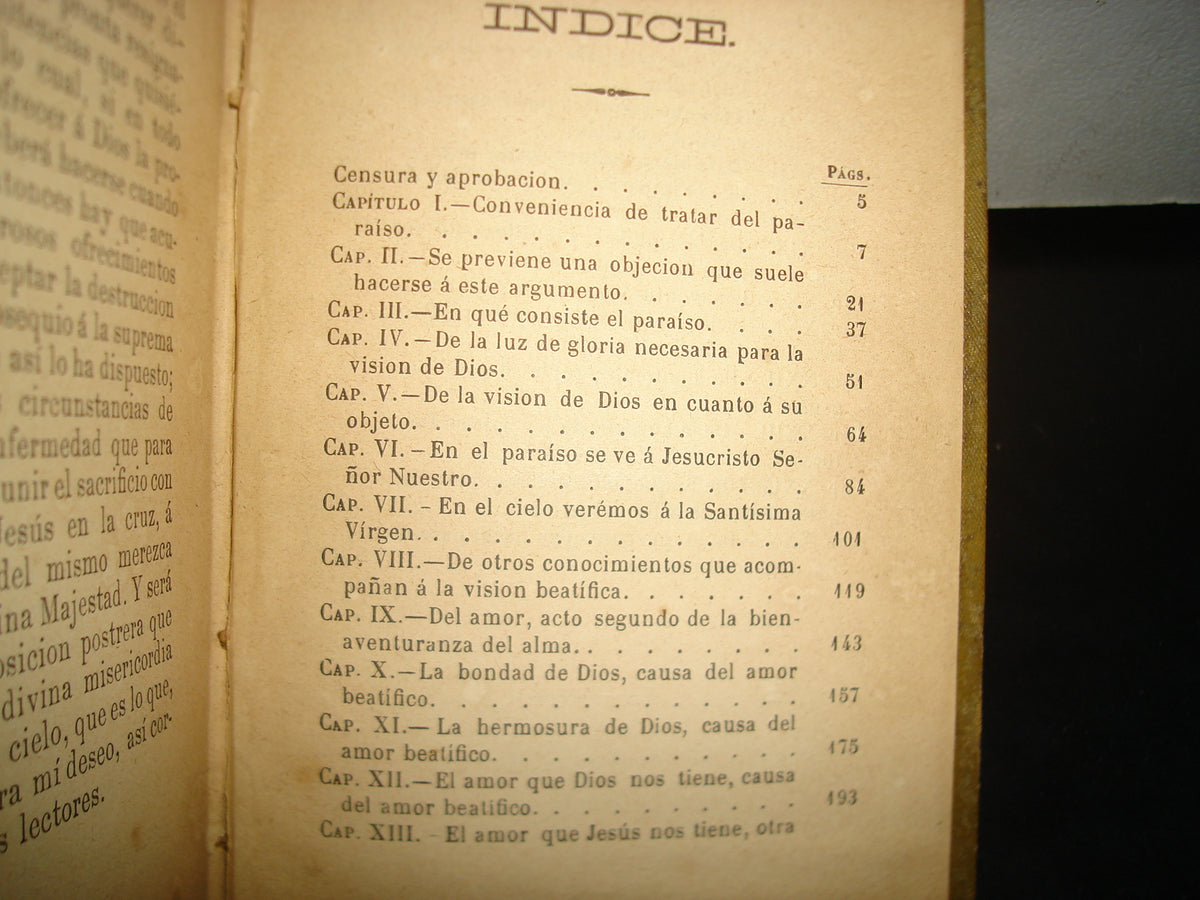 160- Antiguo - Del Paraiso. Tratado Del. - P. Segundo Franco S. J. - Barcelona. Librería Y Tipografía Católica, Pino 5. 1890