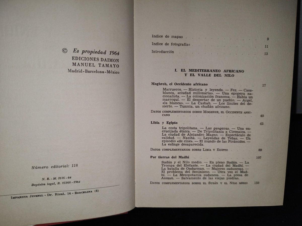 57- Pueblos Y Enigmas De África - José J. Llopis - Ediciones Daimon 1964