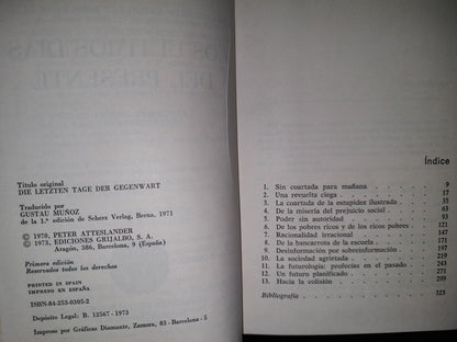 54- Los Últimos Días Del Presidente - Peter Atteslander - 1973