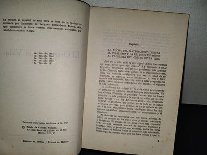 99- El Origen De La Vida - A. Oparin - Fondo De Cultura Popular - 1971