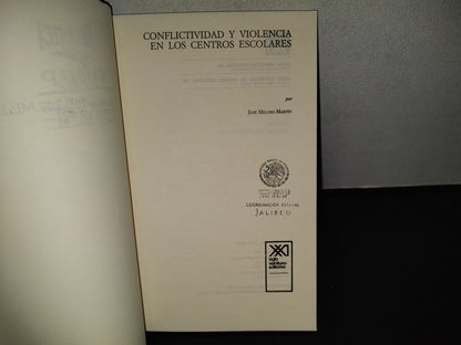 99- Conflictividad Y Violencia En Los Centros Escolares - José Melero Martín 1996