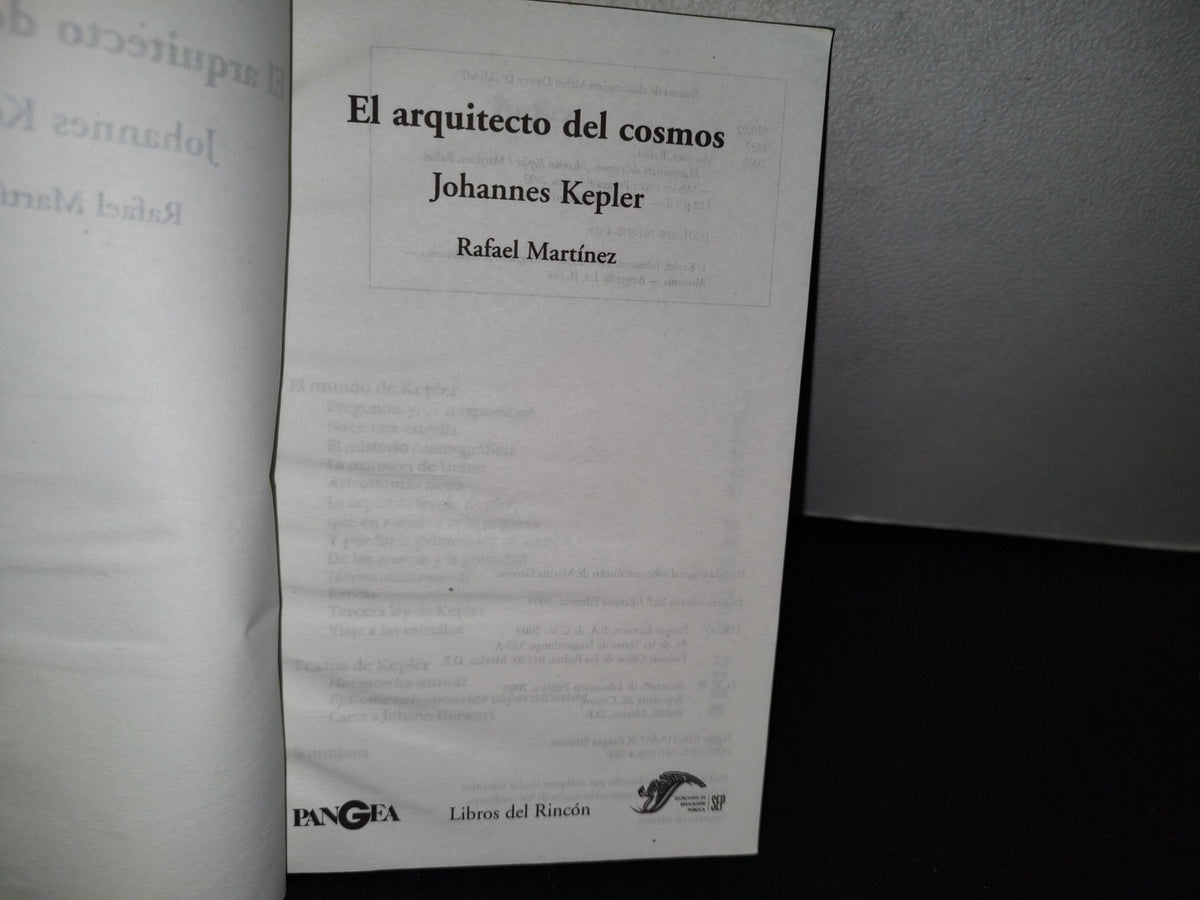 179- El Arquitecto Del Cosmos. Johannes Kepler - Rafael Martínez. Libros Del Rincón Sep - 2003
