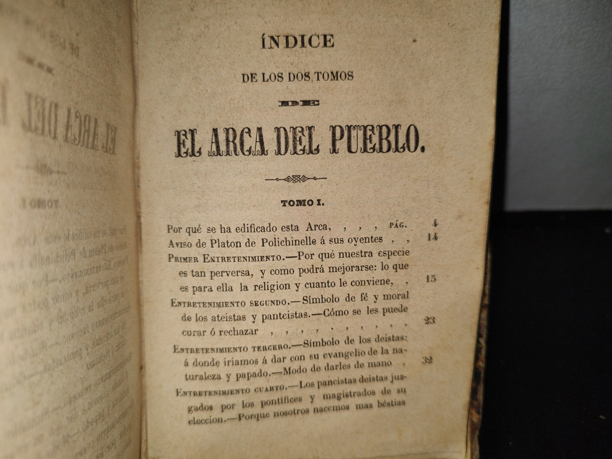 65- El Arca Del Pueblo - Platon Polichinelle - 1857 (Obra Completa. Los 2 Tomos)