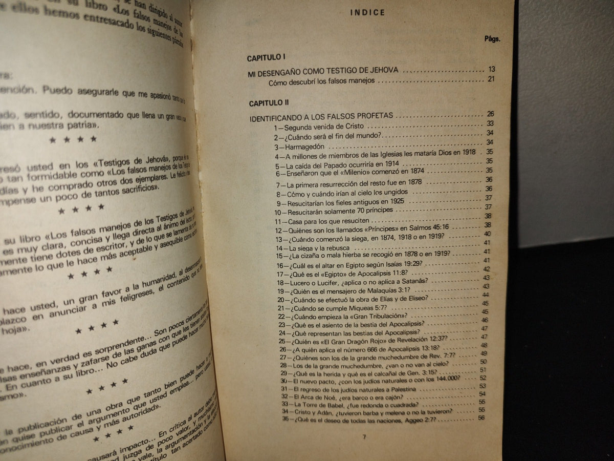 219- Los Falsos Manejos De Los Testigos De Jehová - Antonio Carrera - 1985
