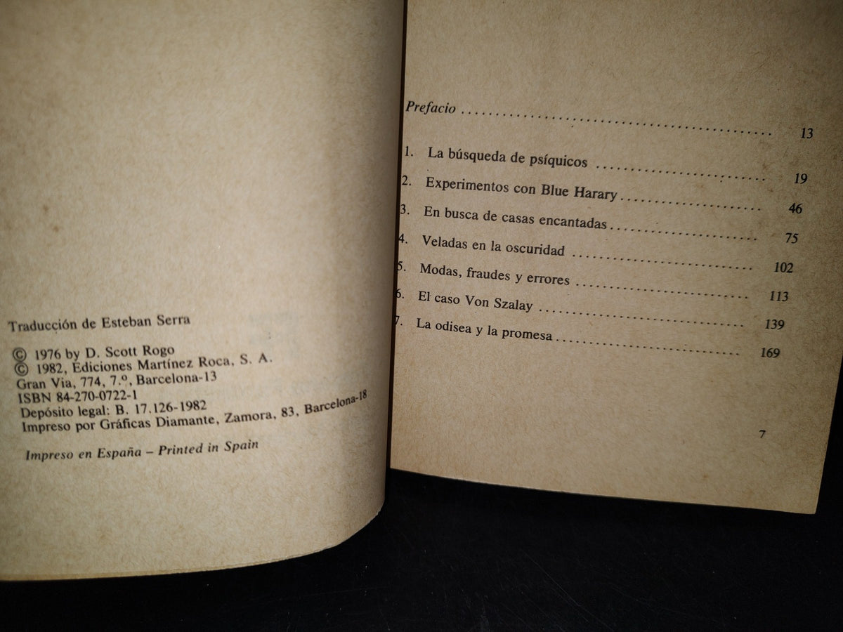 48- En Busca De Lo Desconocido. La Odisea De Un Investigador Psíquico - D. Scott Rogo - Fontana Fantástica. Ediciones Martínez Roca, 1982