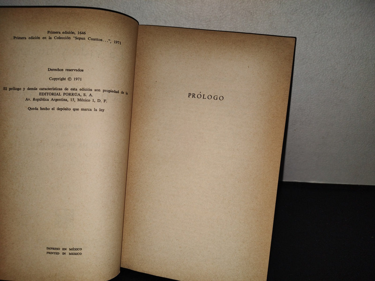 201- La Vida Y Hechos De Estebanillo González - Editorial Porrúa 1971