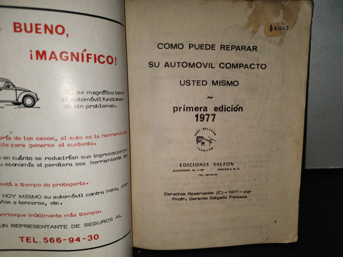 100- Cómo Puede Reparar Su Automovil Compacto Usted Mismo - Volkswagen, Renault, Datsun. 1977