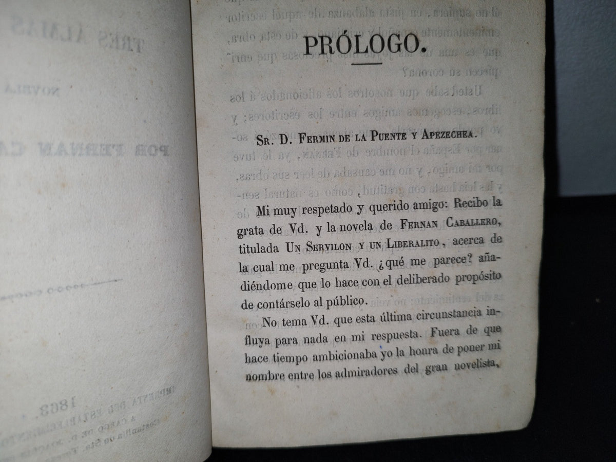 63- Un Servillón Y Un Liberato, O Tres Almas De Dios - Fernán Caballero - 1863