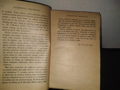 96- Diccionario Ideológico Para Facilitar El Trabajo Literario Y Enriquecer El Estilo - 30'S, 40'S