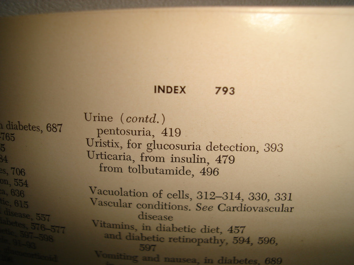 160- Diabetes. With A Chapter On Hypoglycemia, By 54 Author. Edited By Robert H. Williams - 1960