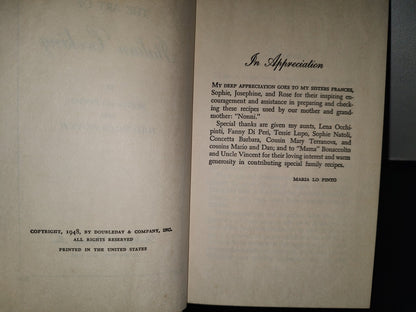 158- The Art Of Italian Cooking - Maria Lo Pinto - Doubleday & Company, Inc. First Printing 1948