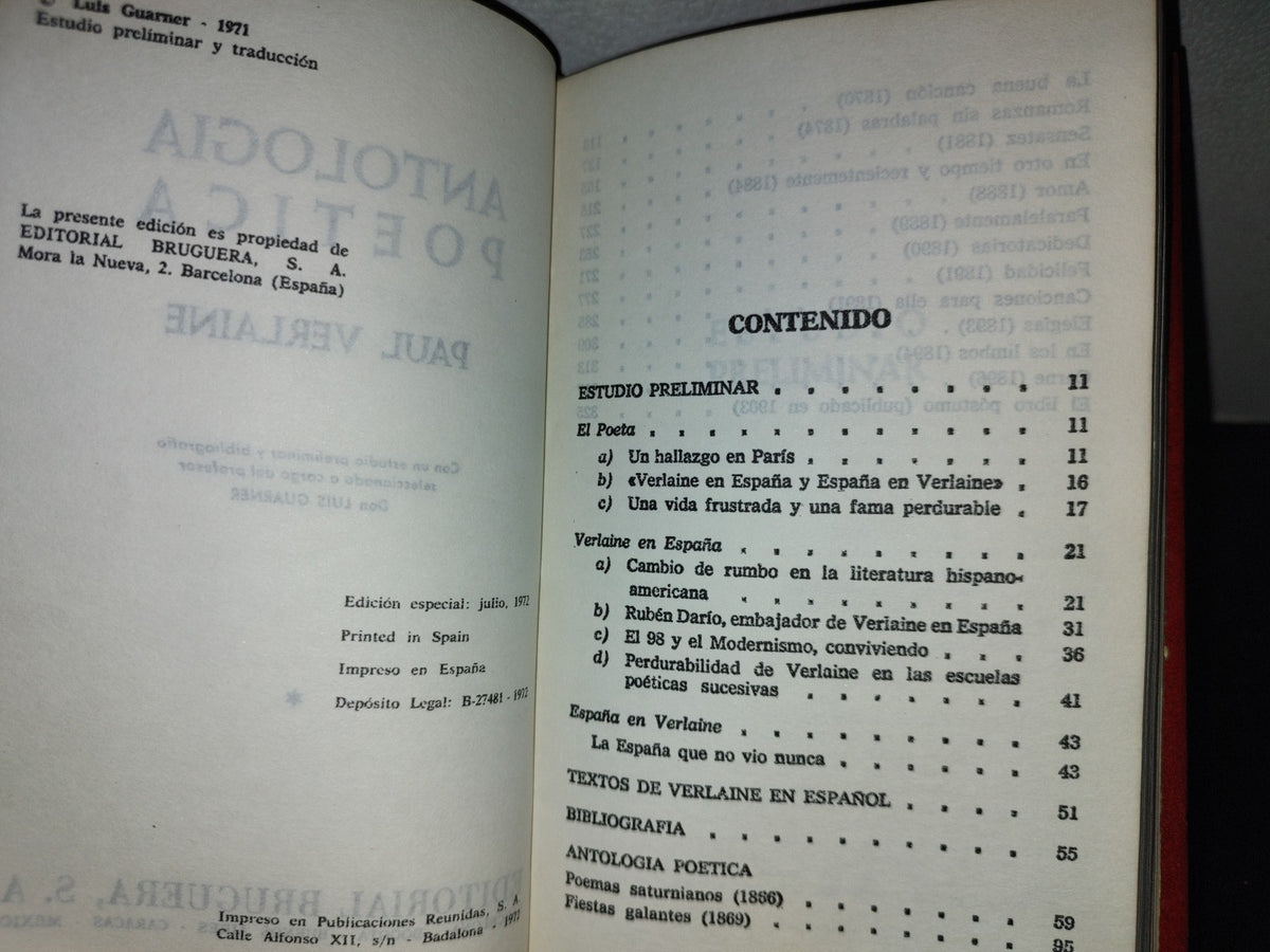 219- Antología Poética - Paul Verlaine - Editorial Bruguera. Edición Especial, 1972