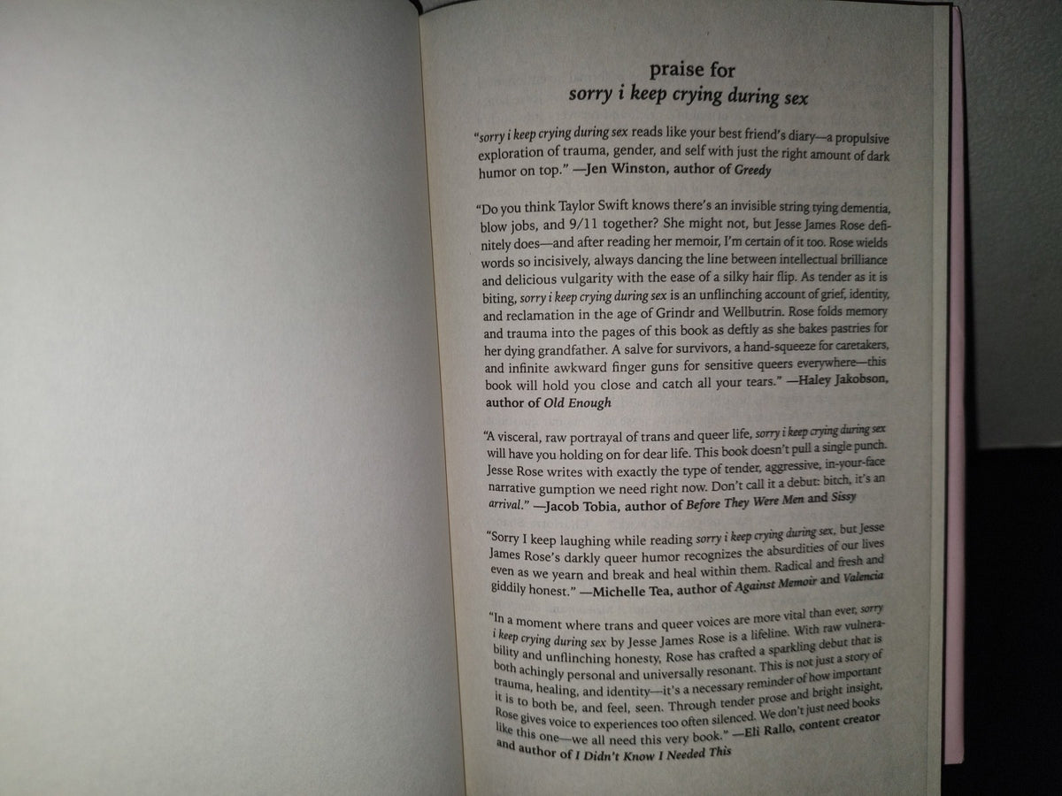 220- Sorry i Keep Crying During Sex. A Memoir - Jesse James Rose - Abrams Press, 2025